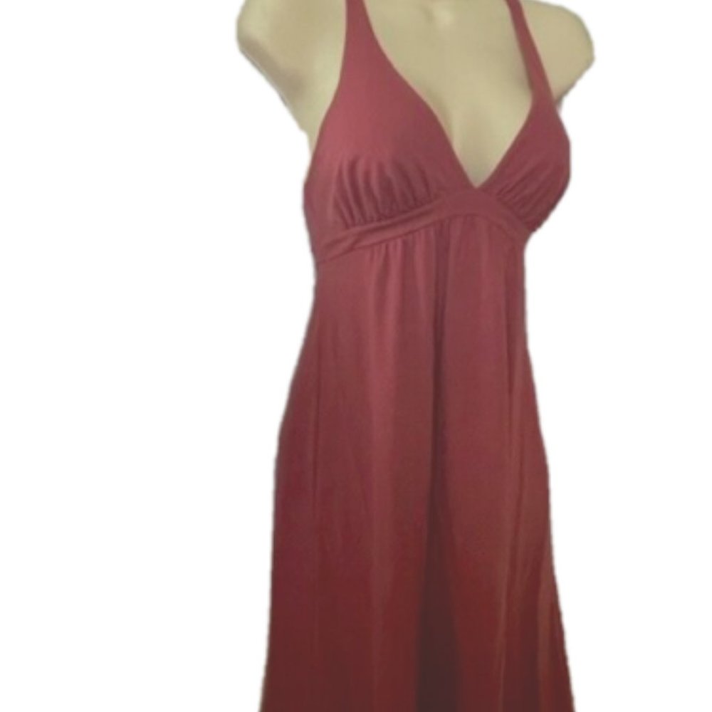 Susana Monaco mini flare red sexy strappy plunge maxi mini dress SMALL